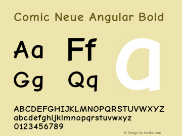 Comic Neue Angular Bold Version 2.003图片样张