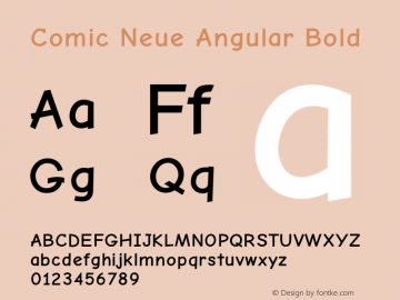 Comic Neue Angular Bold Version 2.003图片样张