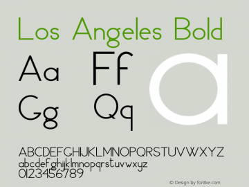 Los Angeles Bold Version 1.004;Fontself Maker 1.0.8图片样张