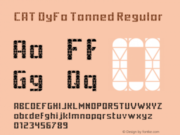 CAT DyFa Tanned Regular Version 1.001; ttfautohint (v1.3) Font Sample