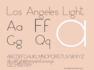 Los Angeles Light Version 1.005;Fontself Maker 1.0.8图片样张