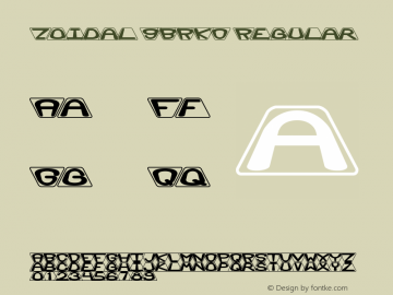 Zoidal (BRK) Regular Version 2.22 Font Sample