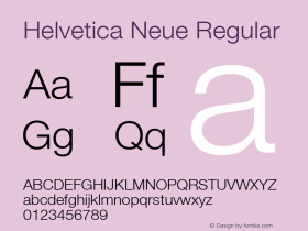 Helvetica Neue Regular 001.001图片样张