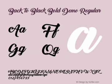 Featured image of post Back To Black Bold Demo Font - Back to black bold demo.ttf.