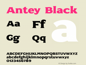 Antey Black Version 1.000;com.myfonts.easy.andrey-kudryavtsev.antey.antey-black.wfkit2.version.3Gfx图片样张