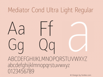 Mediator Cond Ultra Light Regular Version 1.000图片样张