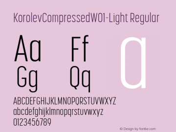 KorolevCompressedW01-Light Regular Version 1.00图片样张