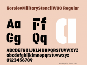 KorolevMilitaryStencilW00 Regular Version 1.00图片样张