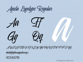 Agista Logotype Regular Version 0.000图片样张