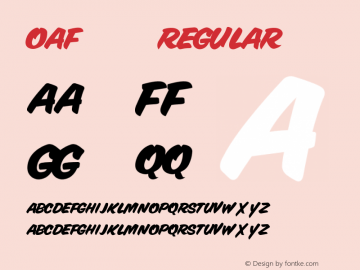 OAF 300 Regular Version 1.000;PS 001.000;hotconv 1.0.88;makeotf.lib2.5.64775 Font Sample