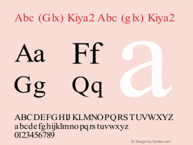 Abc (Glx) Kiya2 Abc (glx) Kiya2 Abc (Glx) Kiya2 Font Sample
