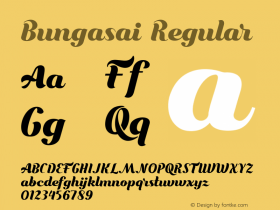 Bungasai Regular Version 001.003 Font Sample