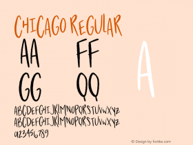 Chicago Regular Version 1.000 Font Sample