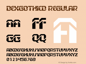 DexGothicD Regular Version 001.005 Font Sample