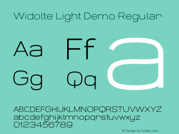 Widolte Light Demo Regular Version 1.10 October 14, 2016图片样张