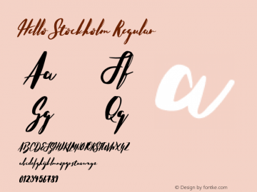 Hello Stockholm Regular Version 1.000图片样张