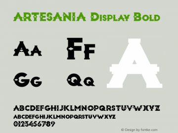 ARTESANIA Display Bold Version 1.40 August 7, 2016 Font Sample