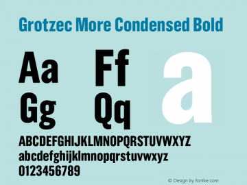 Grotzec More Condensed Bold 001.000图片样张