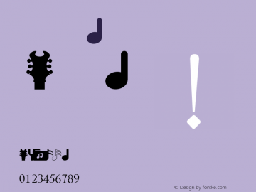 MusicFont Regular Version 1.00 November 21, 2015, initial release Font Sample