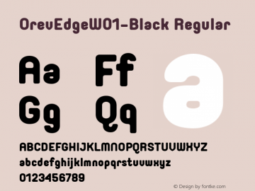 OrevEdgeW01-Black Regular Version 1.00 Font Sample