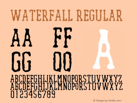 WATERFALL Regular Version 1 Font Sample