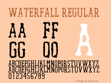 WATERFALL Regular Version 1 Font Sample