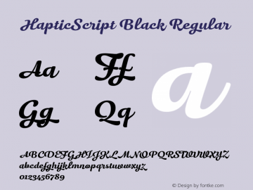HapticScript Black Regular Version 1.000图片样张