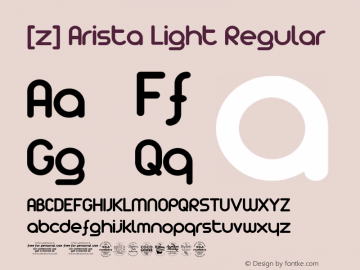 [z] Arista Light Regular Version 1.000 2007 initial release图片样张