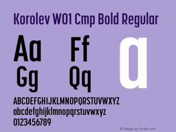 Korolev W01 Cmp Bold Regular Version 1.1图片样张