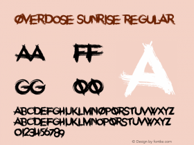 Overdose Sunrise Regular Version 1.00 September 20, 2016, initial release Font Sample