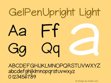 GelPenUpright Light Version 001.000图片样张