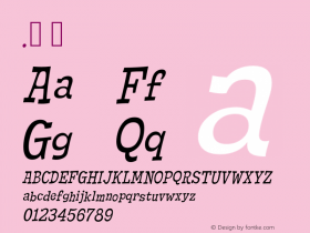 .  Version 1.000 Font Sample