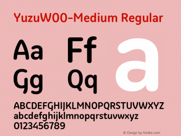 YuzuW00-Medium Regular Version 1.00 Font Sample