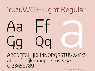 YuzuW03-Light Regular Version 1.00图片样张