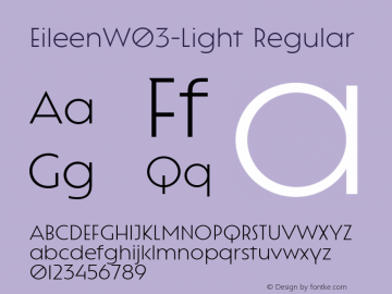 EileenW03-Light Regular Version 1.10 Font Sample