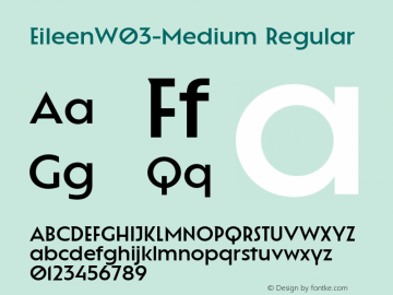 EileenW03-Medium Regular Version 1.10 Font Sample