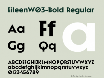 EileenW03-Bold Regular Version 1.10 Font Sample