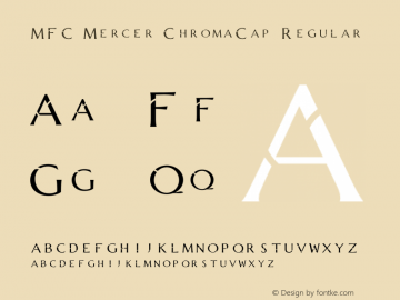 MFC Mercer ChromaCap Regular Version 1.000 Font Sample