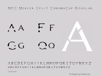 MFC Mercer Split ChromaCap Regular Version 1.000 Font Sample