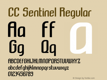 CC Sentinel Regular Version 1.001 2004;com.myfonts.easy.comicraft.sentinel.regular.wfkit2.version.2vip图片样张