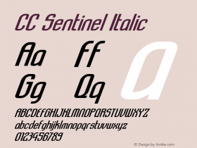 CC Sentinel Italic Version 1.001 2004;com.myfonts.easy.comicraft.sentinel.italic.wfkit2.version.2vir Font Sample