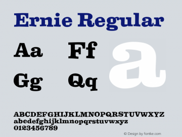 Ernie Regular Version 1.000图片样张