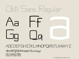 Obti Sans Regular Version 1.0图片样张