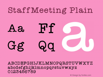 StaffMeeting Plain Version 001.000图片样张