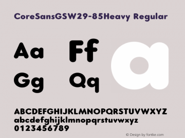 CoreSansGSW29-85Heavy Regular Version 1.20图片样张