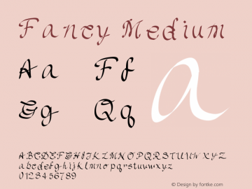 Fancy Medium Version 001.000 Font Sample