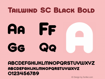 Tailwind SC Black Bold Version 1.000图片样张