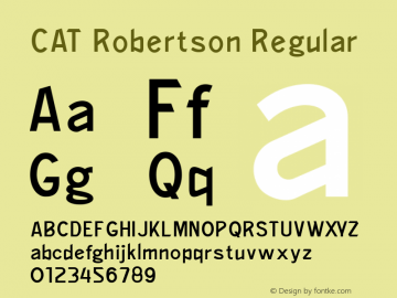 CAT Robertson Regular Version 1.001图片样张