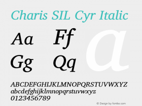 Charis SIL Cyr Italic Version 5.000图片样张