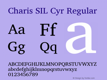 Charis SIL Cyr Regular Version 5.000图片样张